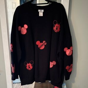 Disney Black Sweatshirt with Red Accents